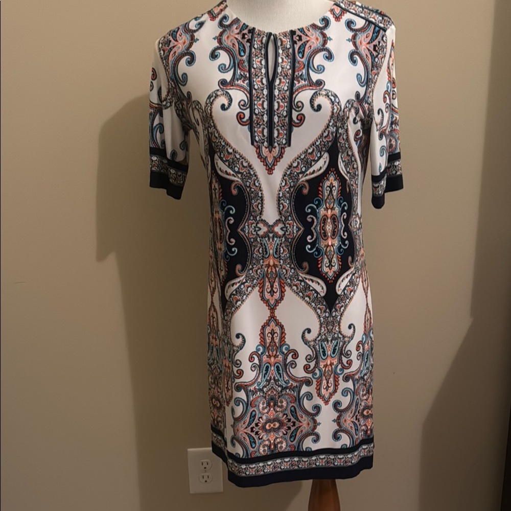 Roz & Ali Multicolor Patterned Mini Dress